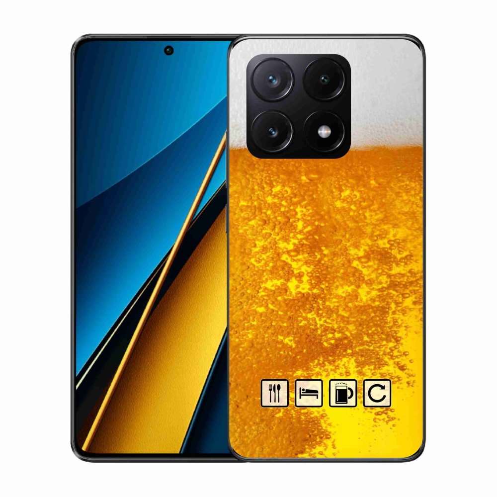 Gél borítás mmCase a Xiaomi Poco X6 Pro 5G számára - sör motívum 3