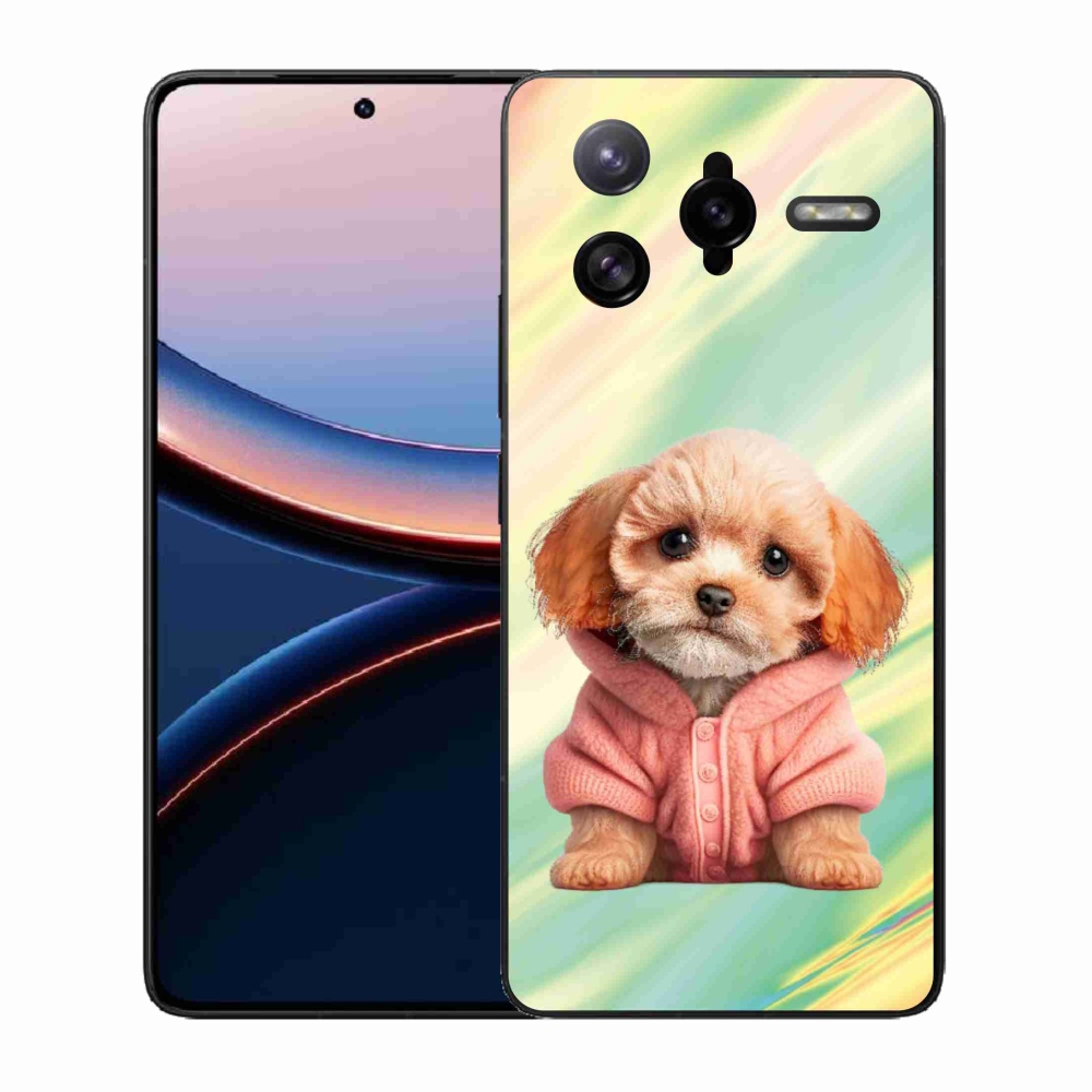 Gél borítás mmCase a Xiaomi Poco F7 Ultra - pulóveres kölyökkutyához