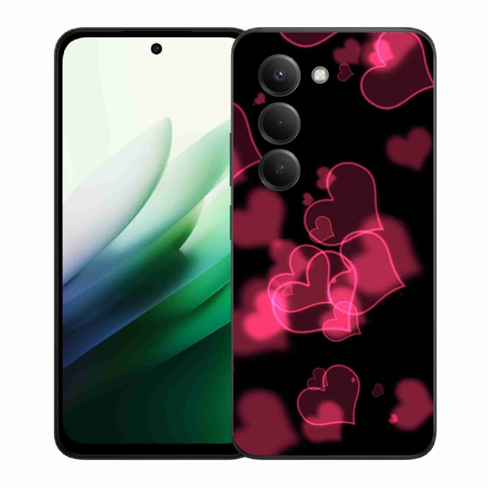 Gél borítás mmCase a Xiaomi Redmi 15 5G-hez - piros szívek