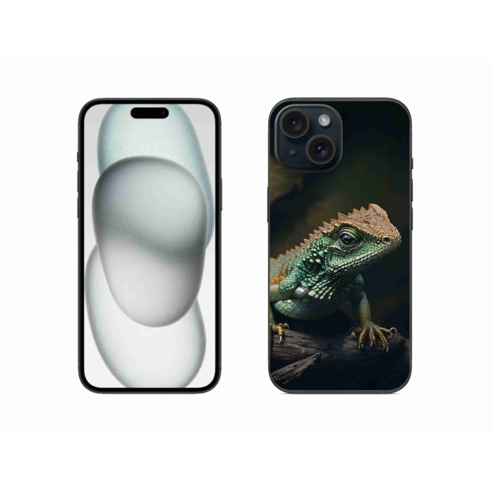 Zselés borítás mmCase iPhone 15 készülékhez - gyík