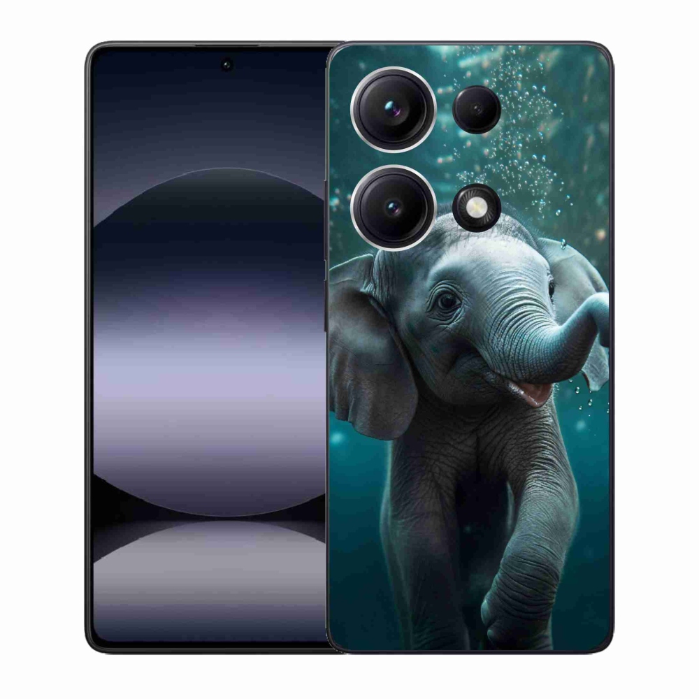 Gél borítás mmCase a Xiaomi Redmi Note 14S-hez - elefánt a víz alatt