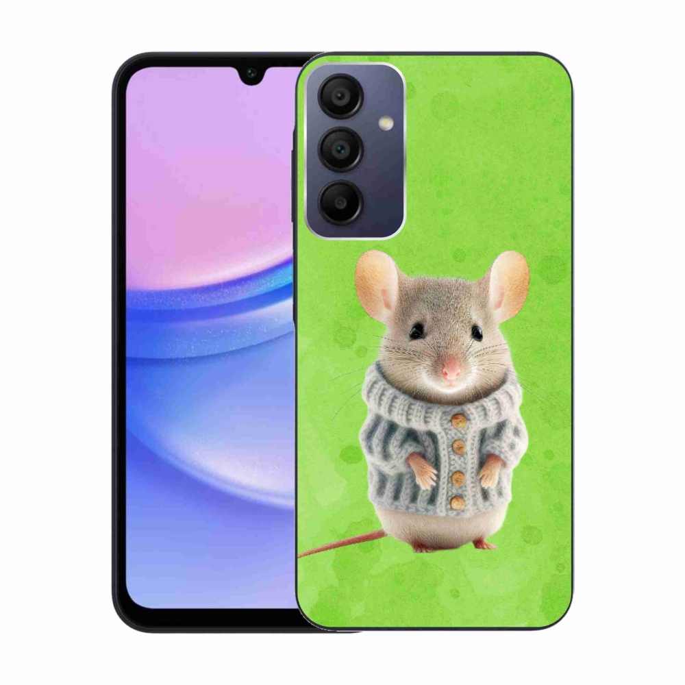 Gél védőhuzat mmCase Samsung Galaxy A15 4G/5G - egér pulóverben