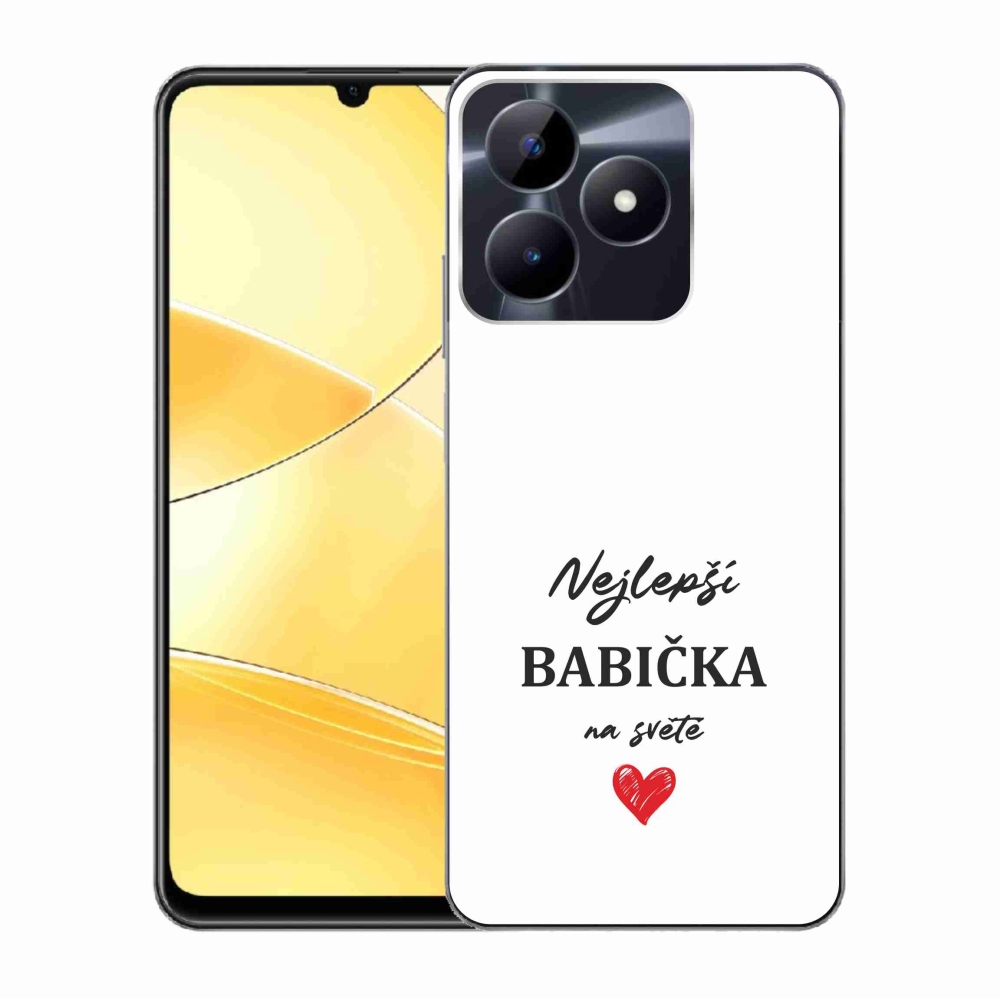 Gél borító mmCase a Realme C51/C53 készülékhez - Best Grandma 1 fehér háttér