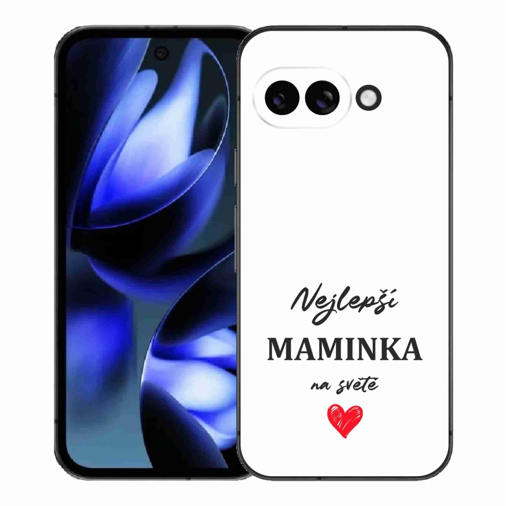 Gél borító mmCase a Google Pixel 9a - legjobb anya 1 fehér háttérrel