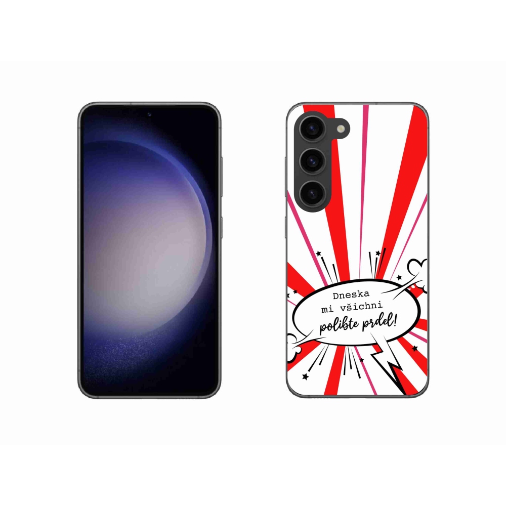 Gél borító mmCase Samsung Galaxy S23 5G - vicces szöveg 15 fehér háttérrel