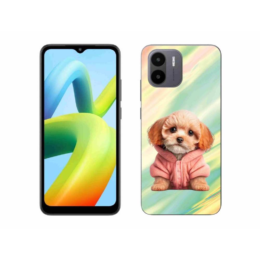 Gél borítás mmCase a Xiaomi Redmi A1/Redmi A2 - pulóveres kölyökkutyákhoz