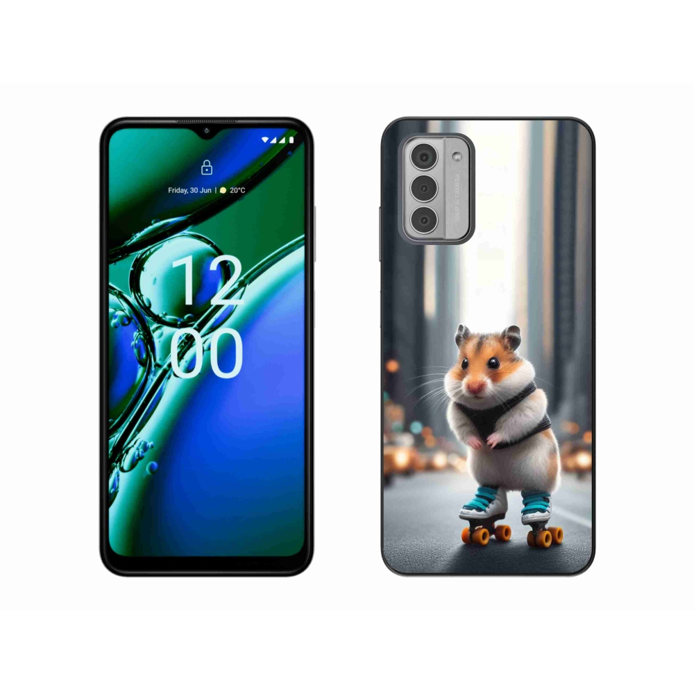 Zselés borítás mmCase a Nokia G42-hez - hörcsög a korcsolyán