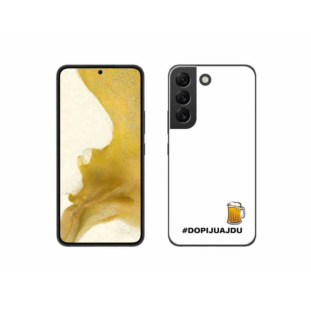 Gél borító mmCase Samsung Galaxy S22 5G - sör motívum 1 fehér háttér