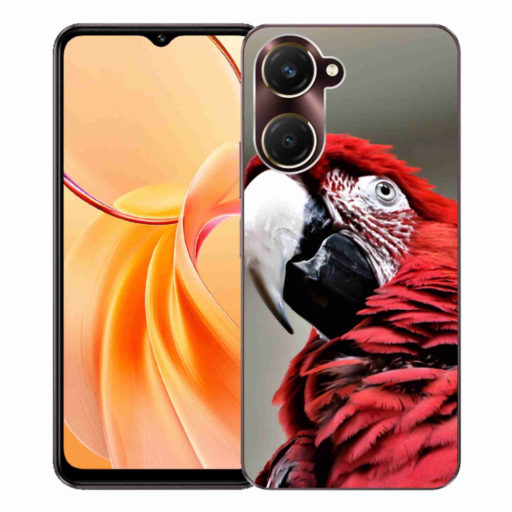 Zselés borítás mmCase a Vivo Y28s 5G készülékhez - papagáj ara piros
