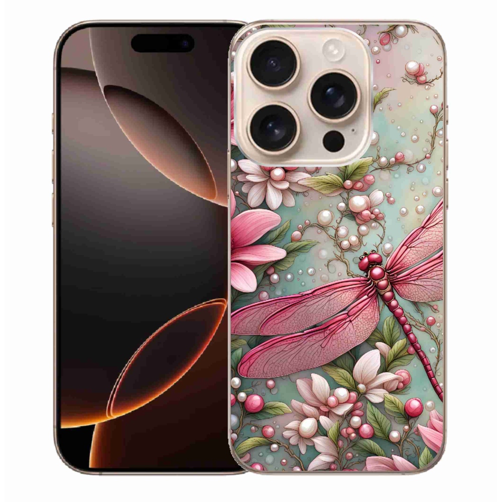 Zselés borítás mmCase iPhone 16 Pro Max készülékhez - szitakötő