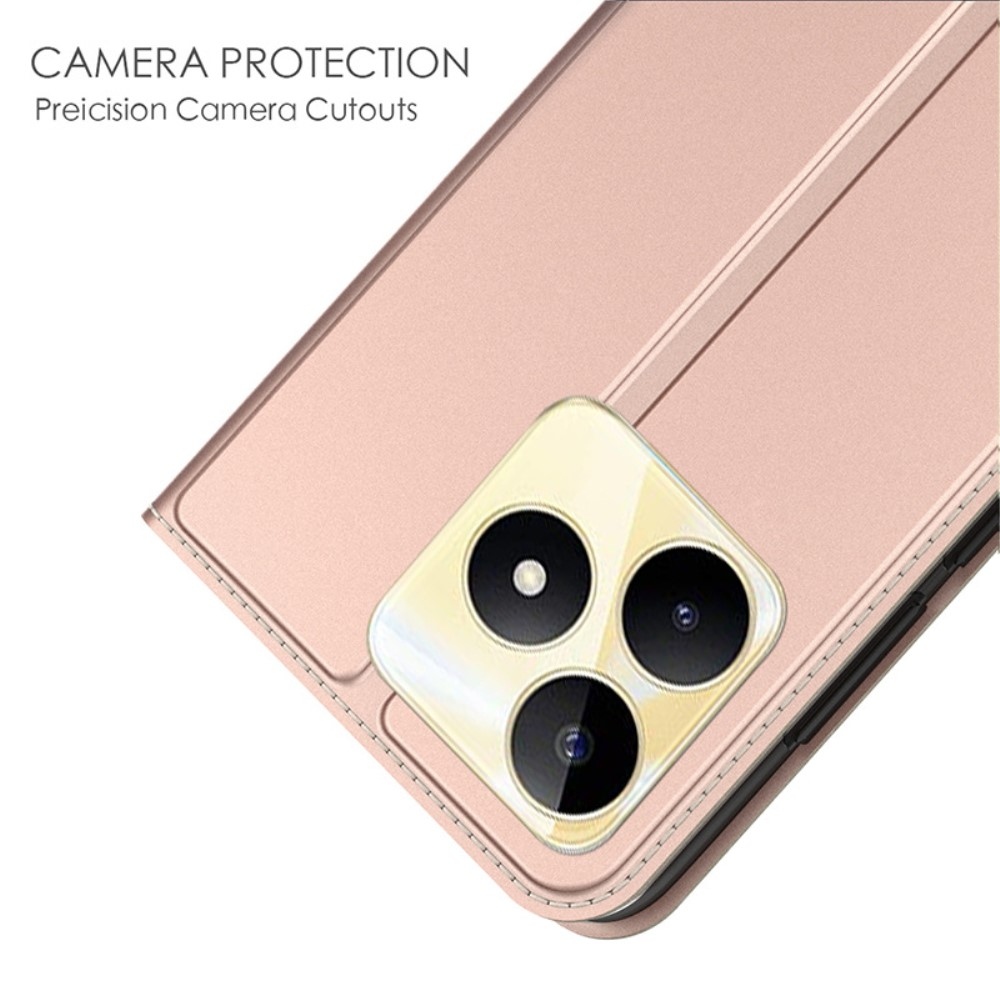 DUX könyvtáska Realme C51/C53 készülékhez - rózsaarany