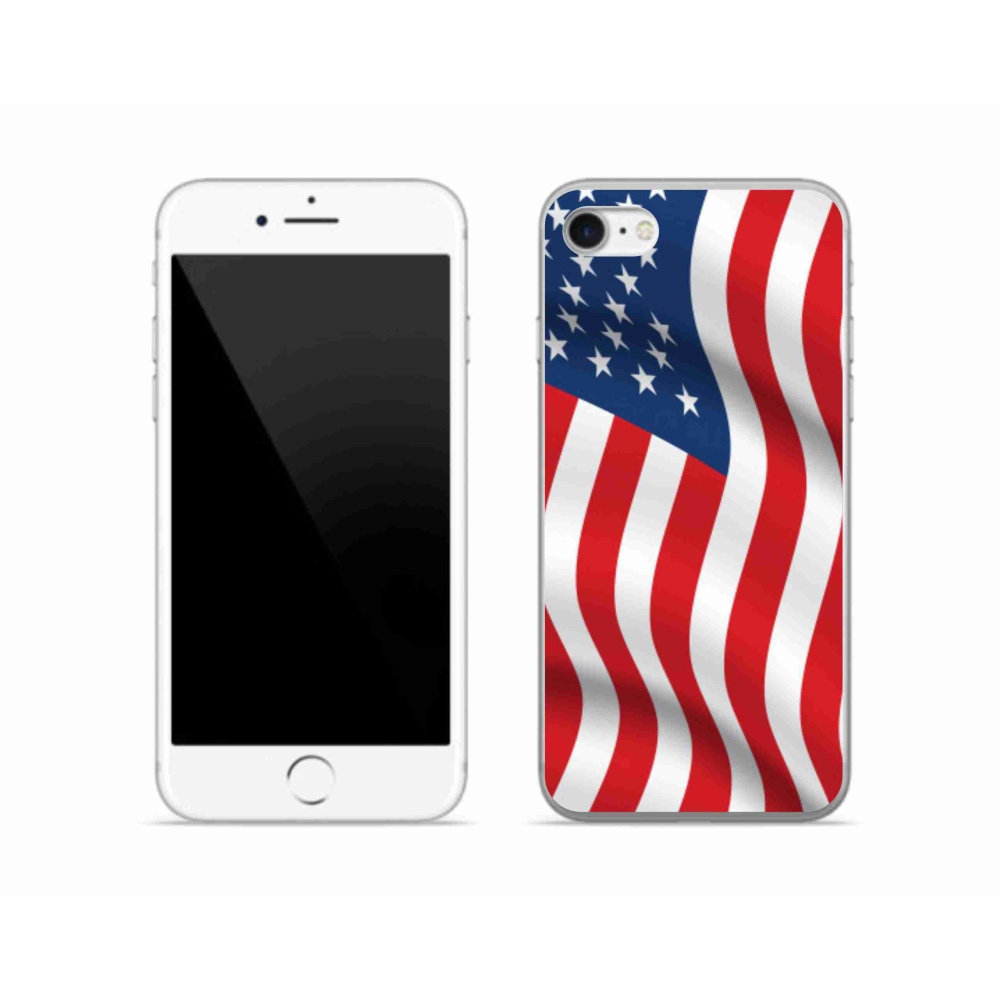 Zselés borítás mmCase iPhone SE (2020) - amerikai zászlóhoz