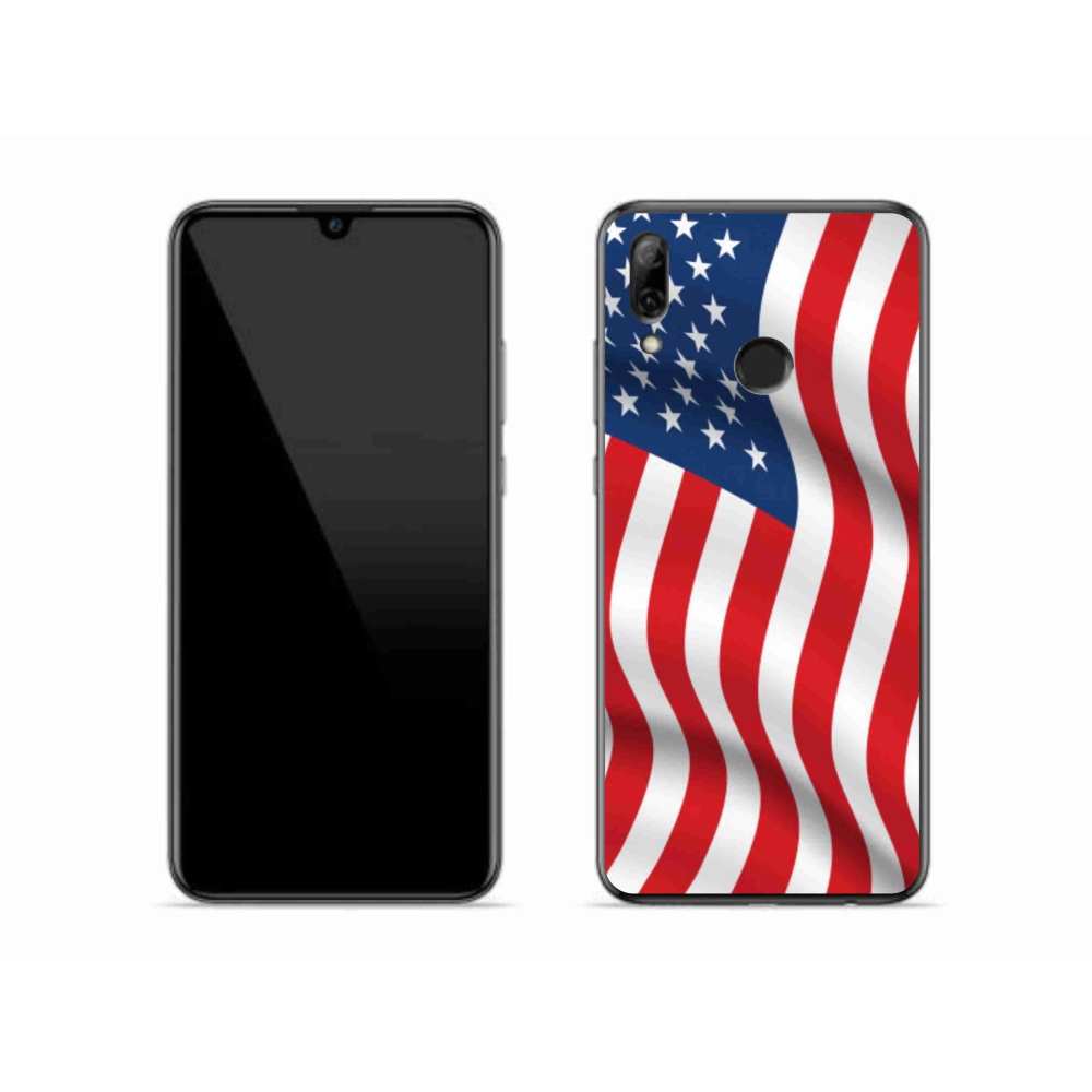 Gél borító mmCase a mobil Huawei P Smart (2019) - amerikai zászlóhoz