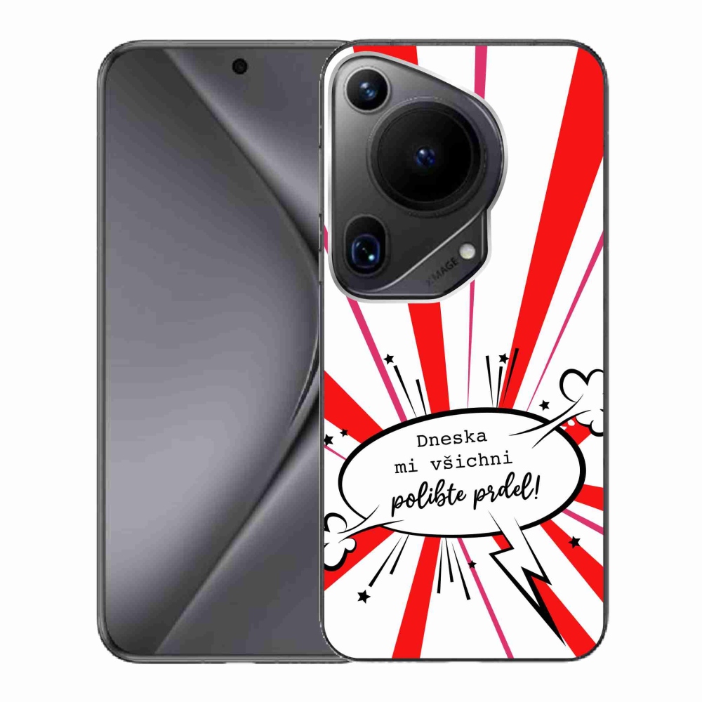 Gél borító mmCase a Huawei Pura 70 Ultra készülékhez - vicces szöveg 15 fehér háttérrel