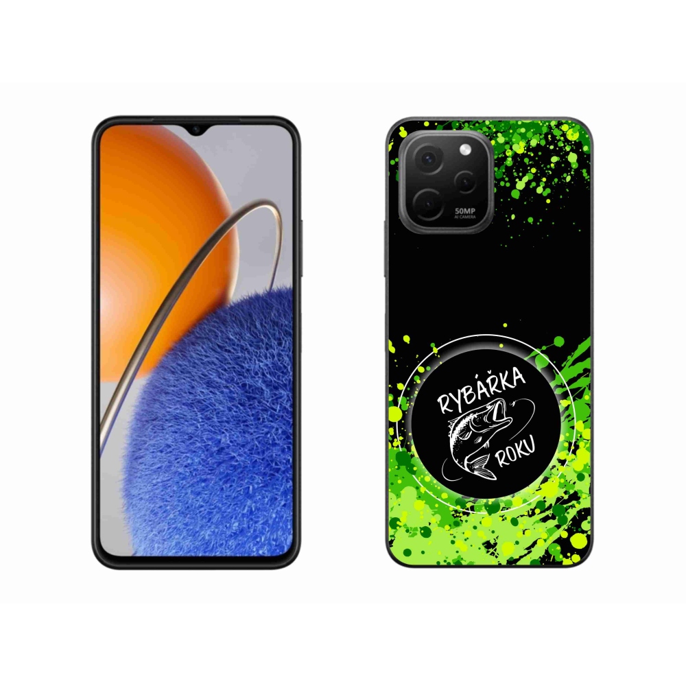 Gél borító mmCase a Huawei Nova Y61 készülékhez - az év halászának fekete háttere