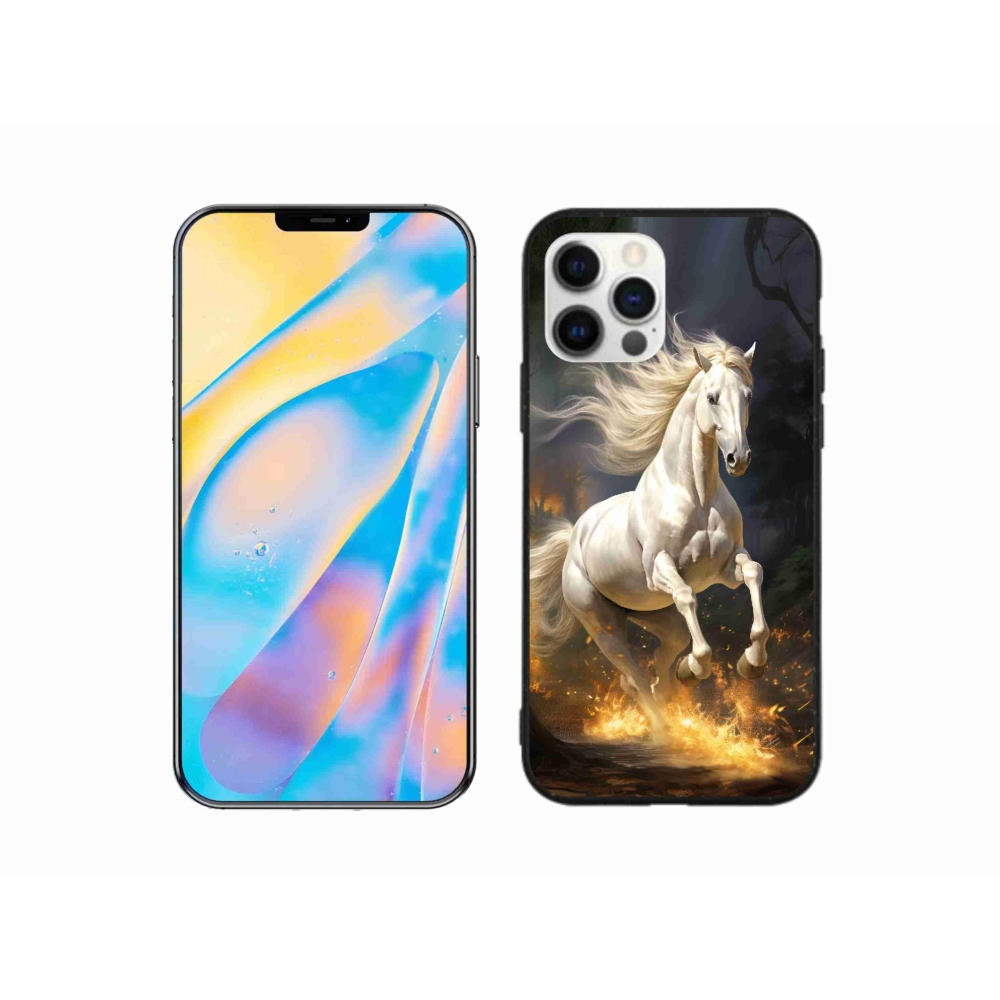 Zselés borítás mmCase iPhone 12 Pro készülékhez - fehér ló 2