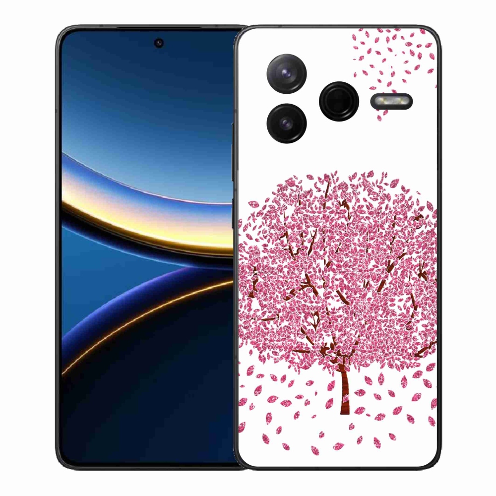 Gél borítás mmCase a Xiaomi Poco F7 Pro számára - rajzfilmfa levelekkel