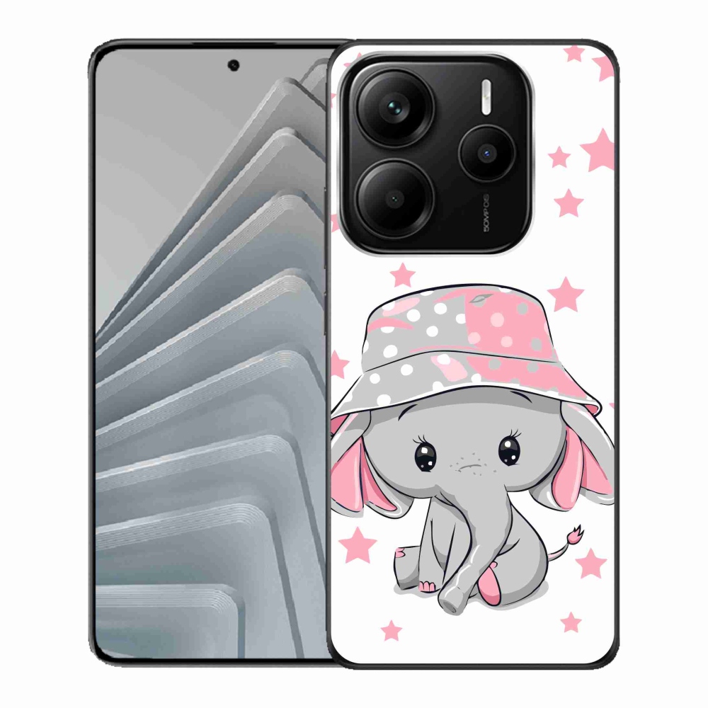 Gél borítás mmCase a Xiaomi Redmi Note 14 5G-hez - rózsaszín elefánt