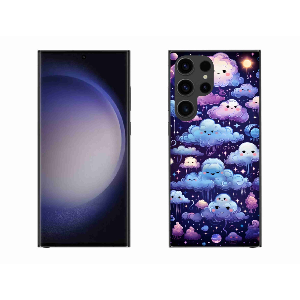 Gél borítás mmCase Samsung Galaxy S23 Ultra 5G - felhők