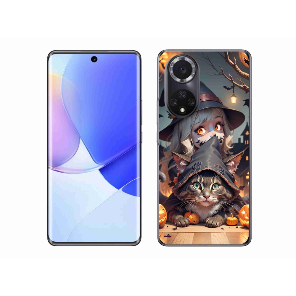Gél borítás mmCase a Huawei Nova 9-en - boszorkány macskával