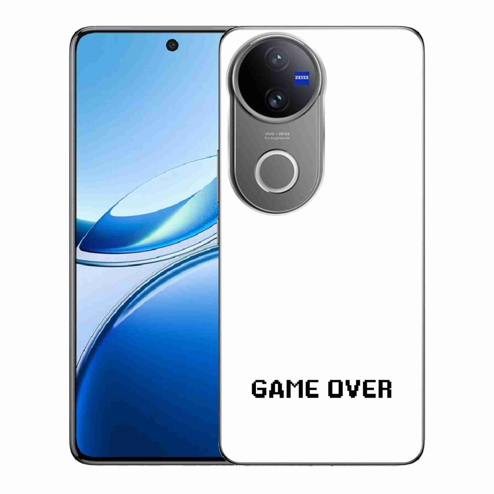 Gél borítás mmCase a Vivo V50 5G-n - játék fehér háttérrel