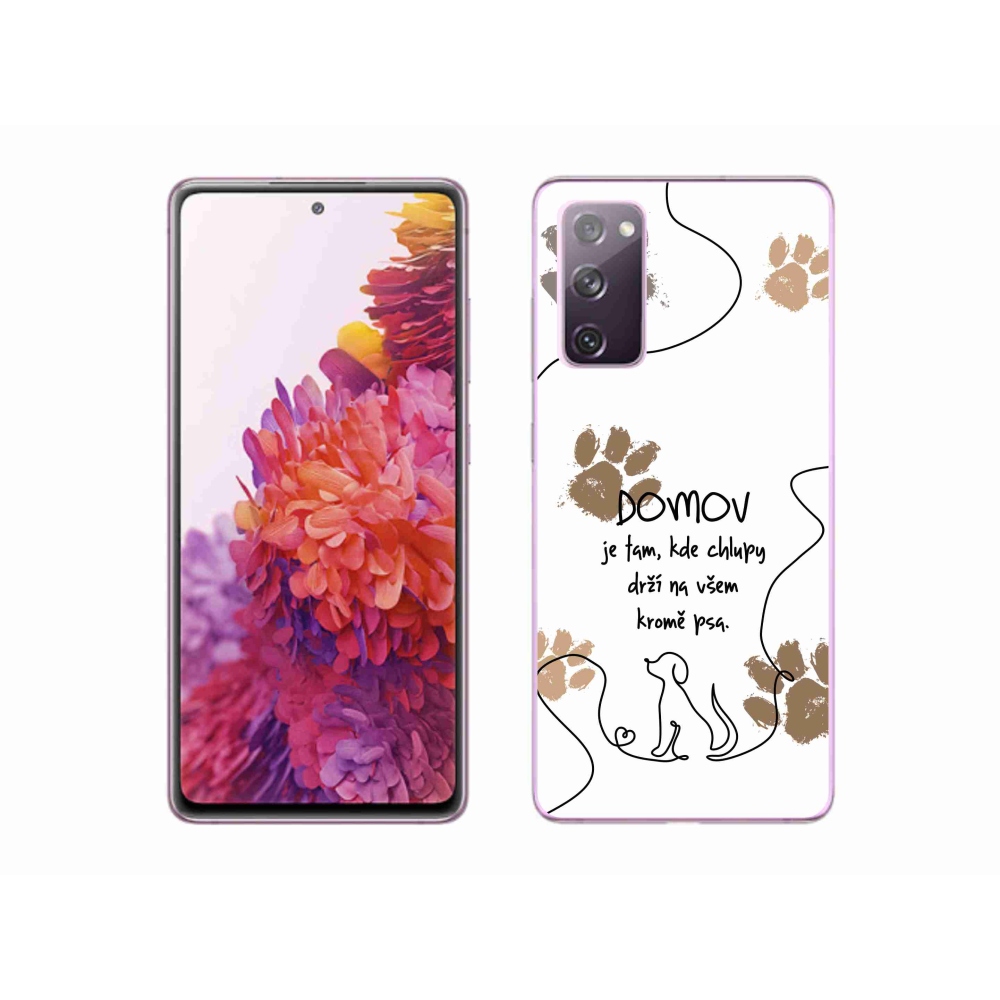 Gél borítás mmCase Samsung Galaxy S20 FE készülékhez - kutyás motívumos fehér háttér