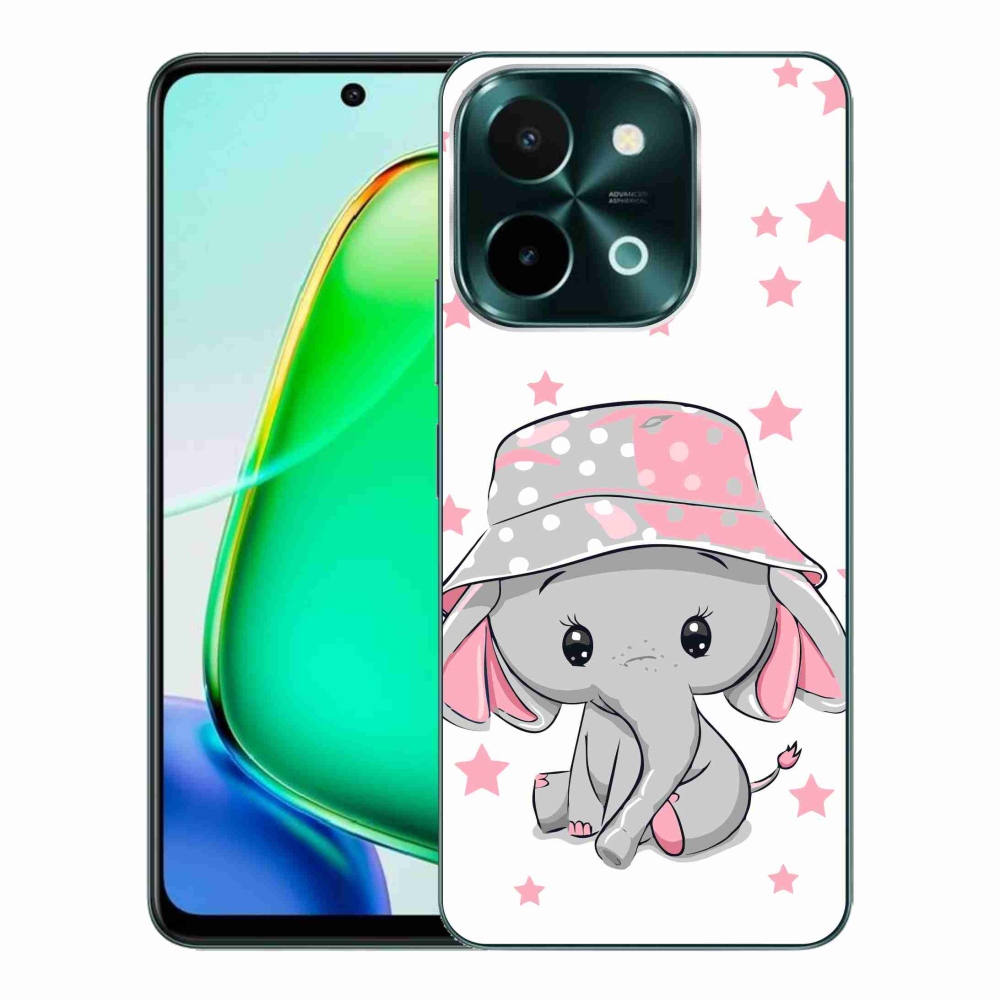 Zselés borítás mmCase a Vivo Y28-hoz - rózsaszín elefánt