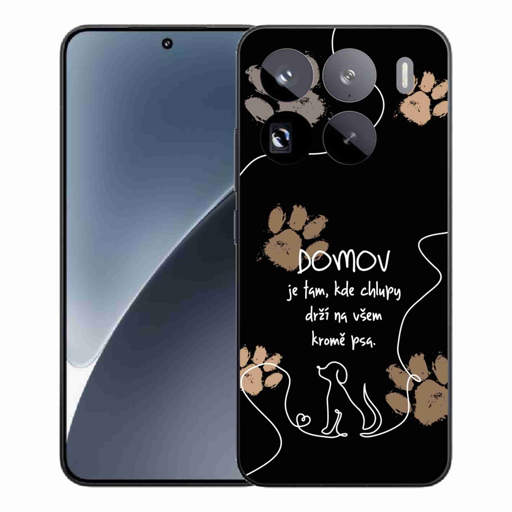 Gél borítás mmCase a Xiaomi 15 Pro-hoz - kutya motívum fekete háttérrel