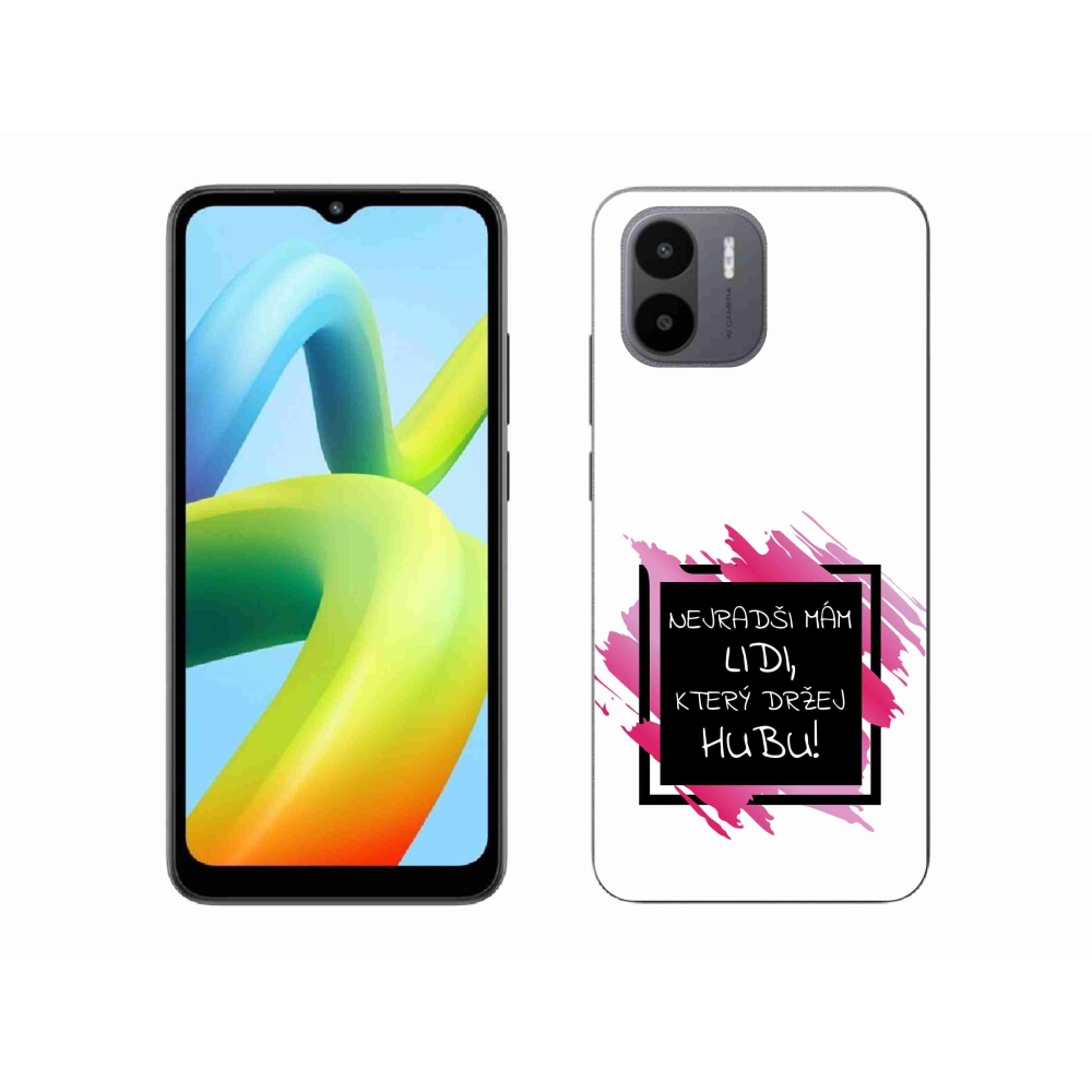 Gél borító mmCase a Xiaomi Redmi A1-hez - vicces szöveg 7 fekete-fehér háttérrel