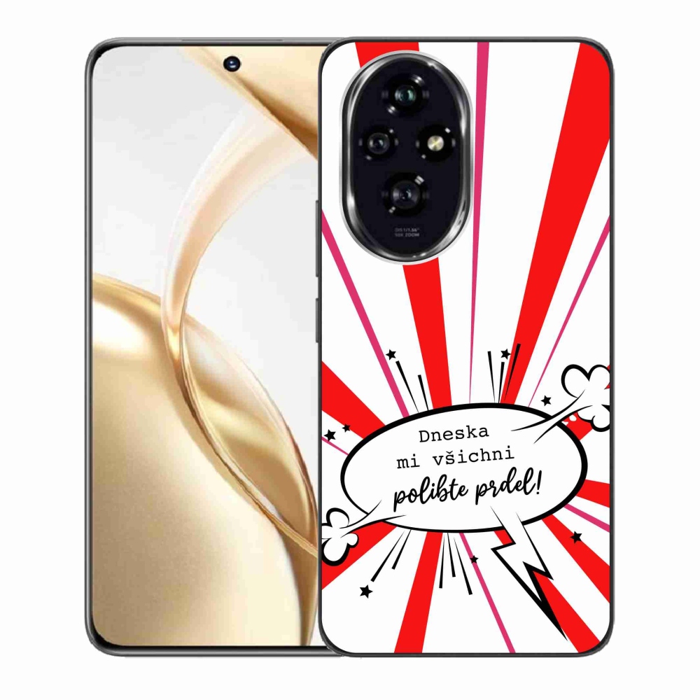 Gél borító mmCase a Honor 200 5G készülékhez - vicces szöveg 15 fehér háttérrel