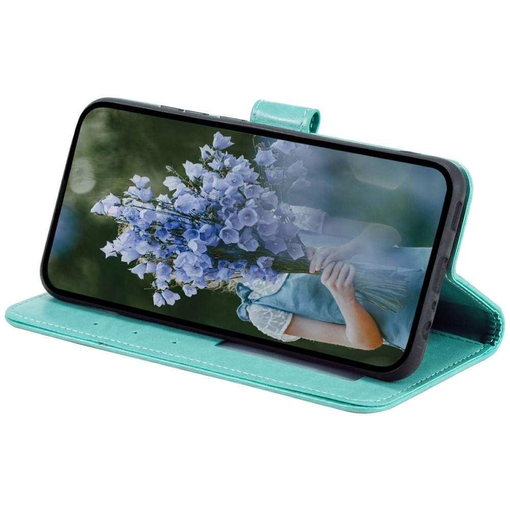 Mandala könyv tok a Xiaomi Redmi Note 14 5G-hez - teal színű