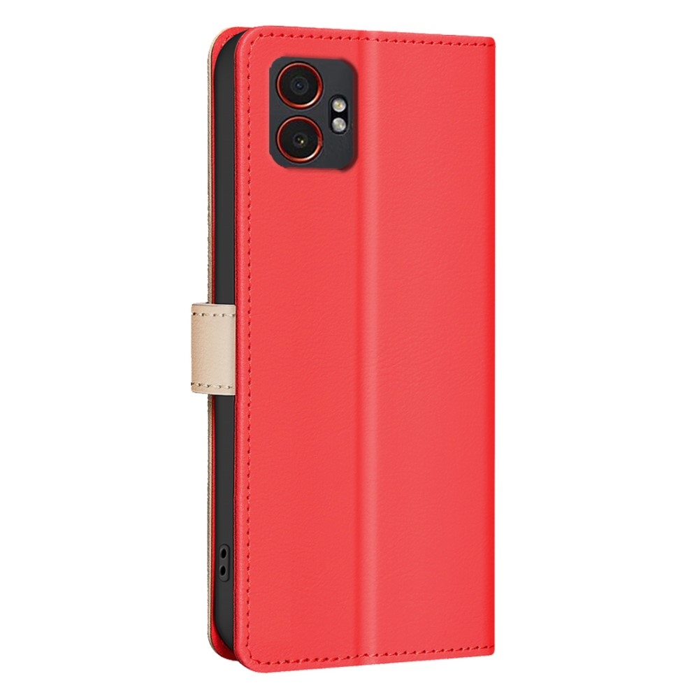 BNF DUO könyvtáska Samsung Galaxy Xcover 7 Pro készülékhez - piros színben