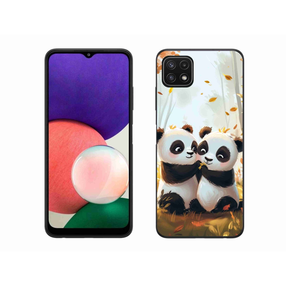 Gél védőhuzat mmCase Samsung Galaxy A22 5G - pandák
