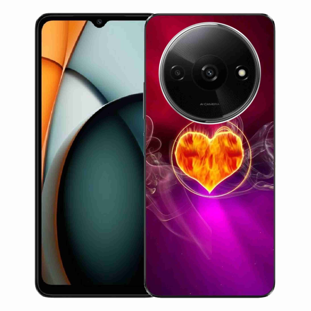 Gél borítás mmCase a Xiaomi Redmi A3-hoz - tüzes szív