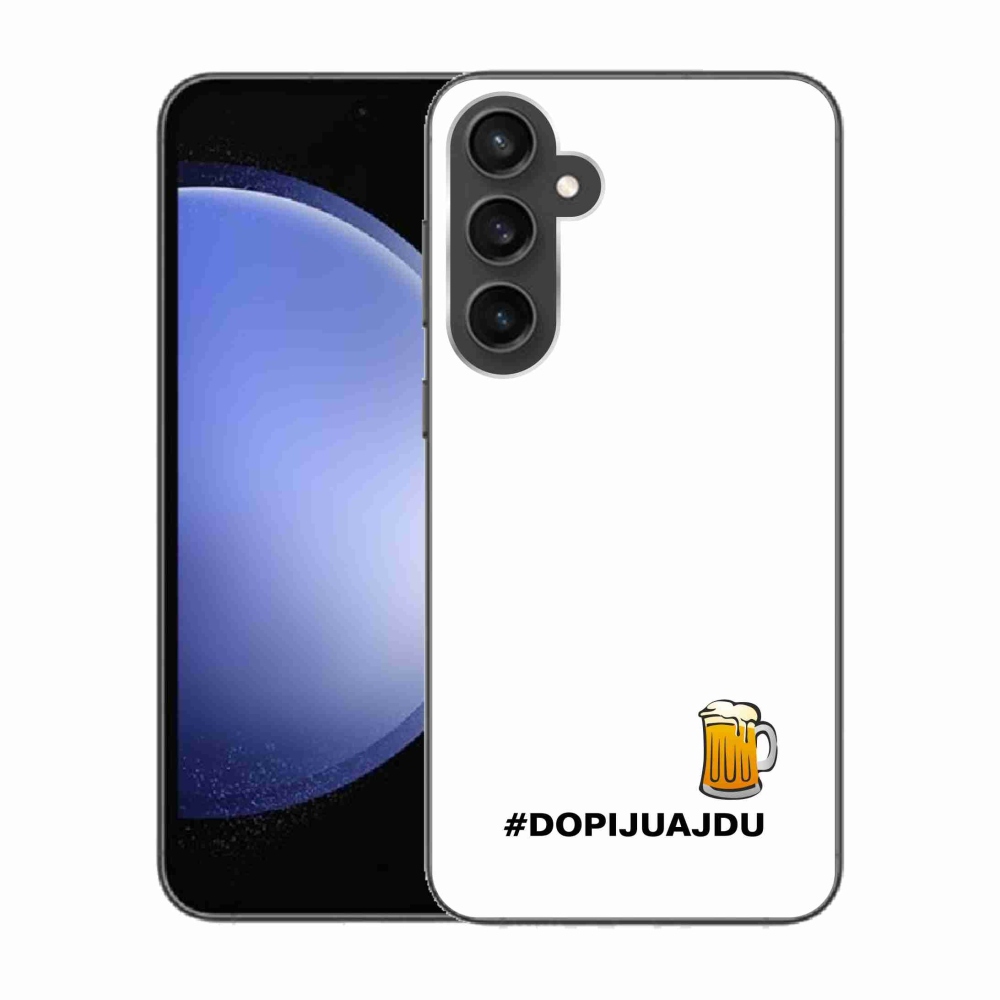 Gél borítás mmCase Samsung Galaxy S23 FE - sör motívum 1 fehér háttér