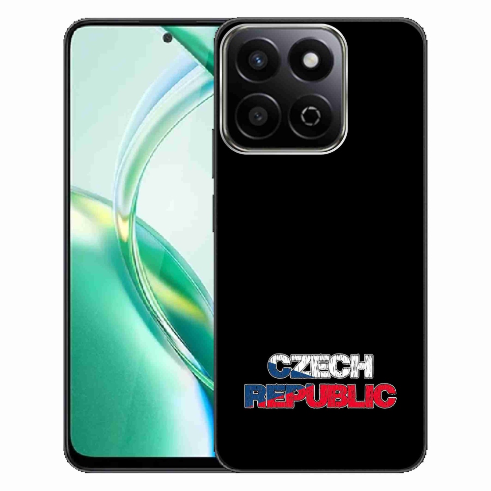 Zselés borító mmCase a Honor 200 Smart 5G készülékhez - Csehország fekete háttér