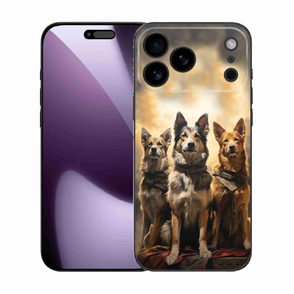 Zselés borítás mmCase iPhone 17 Pro Max készülékhez - három kutya