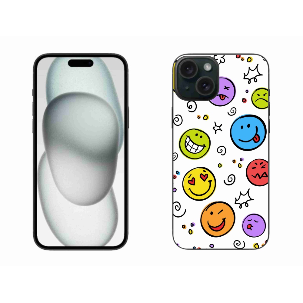 Gél borítás mmCase iPhone 15 Plus készülékhez - smiley-k