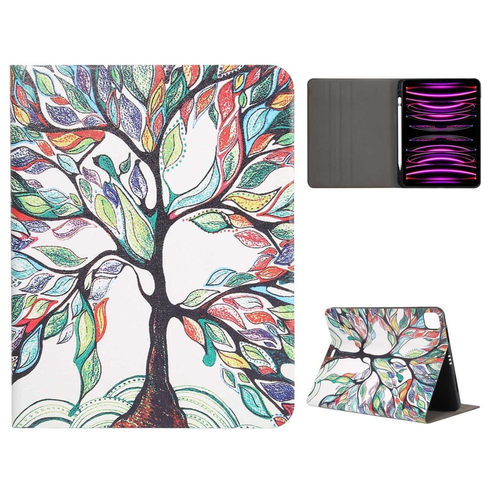 Patte intelligens záró tok iPad Pro 11 (2020/21/22) - színes fa