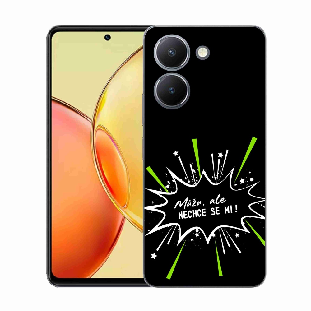 Gél borító mmCase a Vivo Y36 készülékhez - vicces szöveg 11 fekete háttér