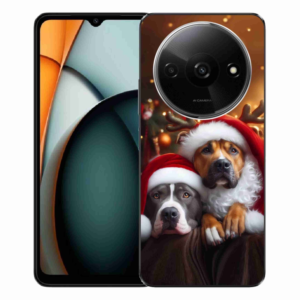 Gél borítás mmCase a Xiaomi Redmi A3-hoz - Karácsonyi kutyák