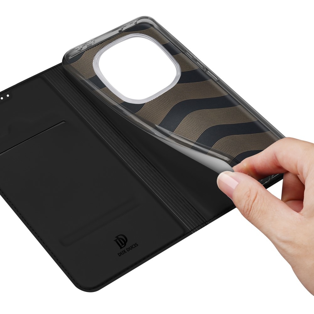 DUX könyvtáska Xiaomi Redmi Note 14 Pro-hoz - fekete