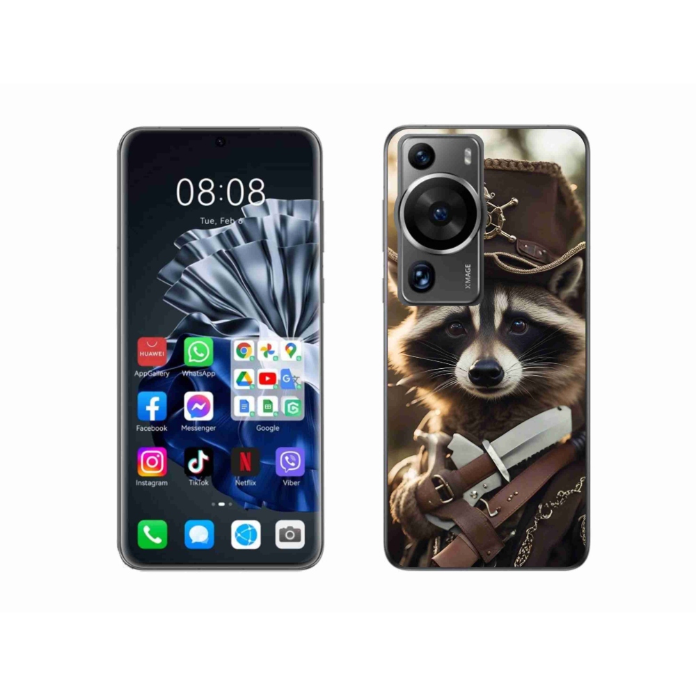 Gél borítás mmCase a Huawei P60 Pro számára - mosómedve egyenruhában