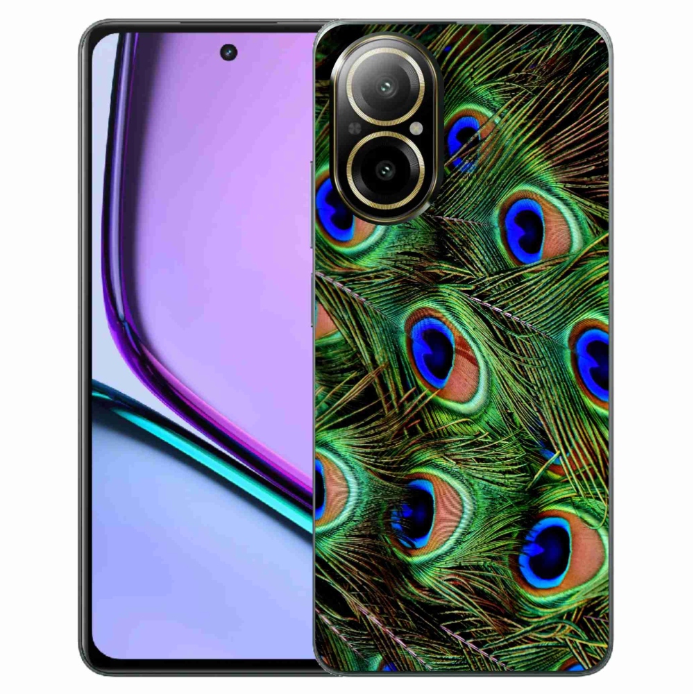 Zselés borítás mmCase a Realme C67 készülékhez - pávatoll