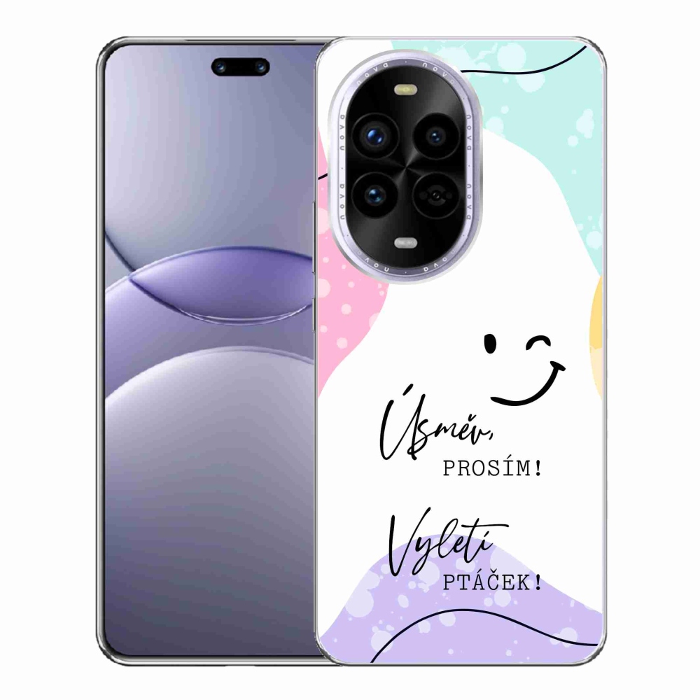 Gél borító mmCase a Huawei Nova 13 Pro 5G-hez - vicces szöveg 4 fehér háttérrel