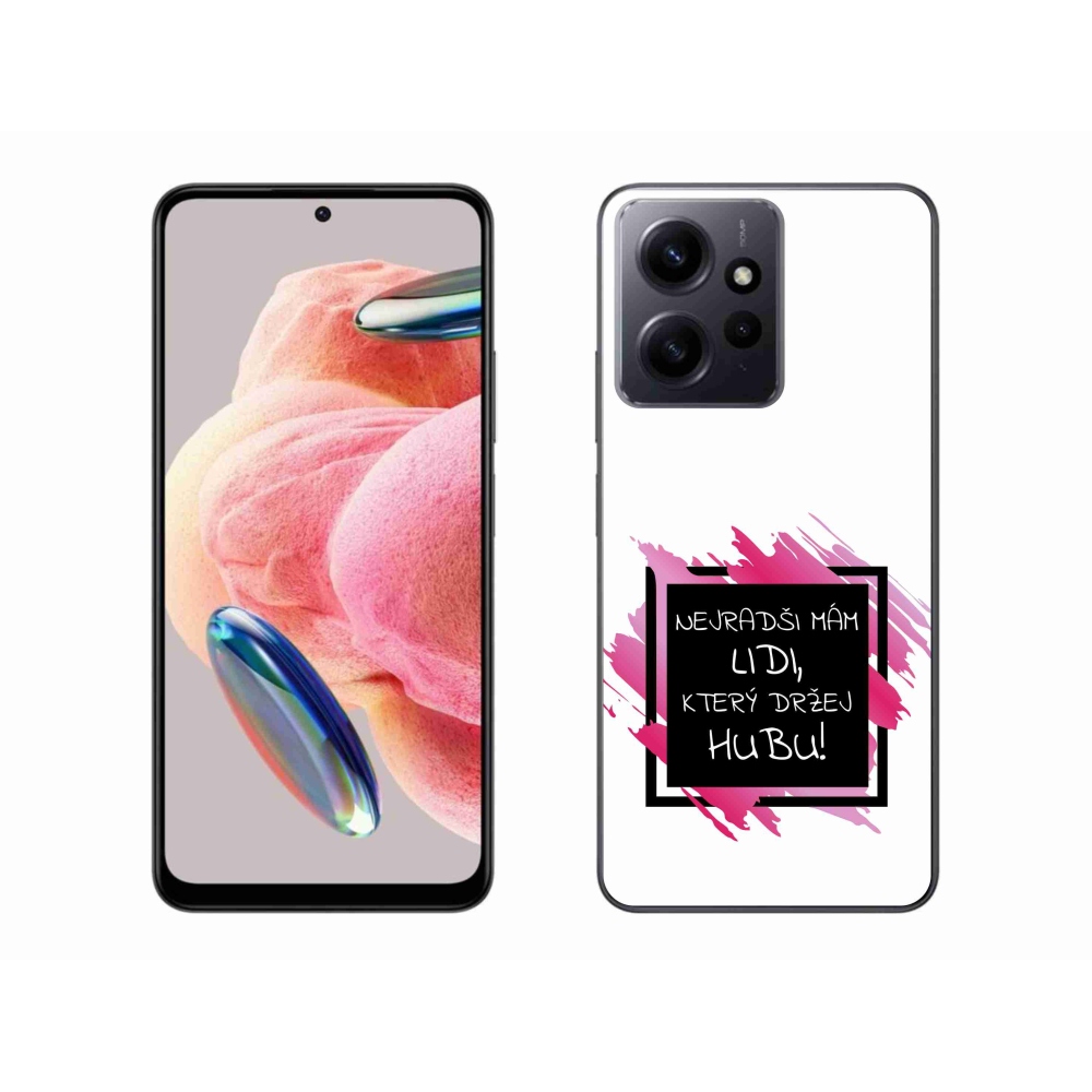 Gél borító mmCase a Xiaomi Redmi Note 12 4G-hez - vicces szöveg 7 fekete és fehér háttérrel