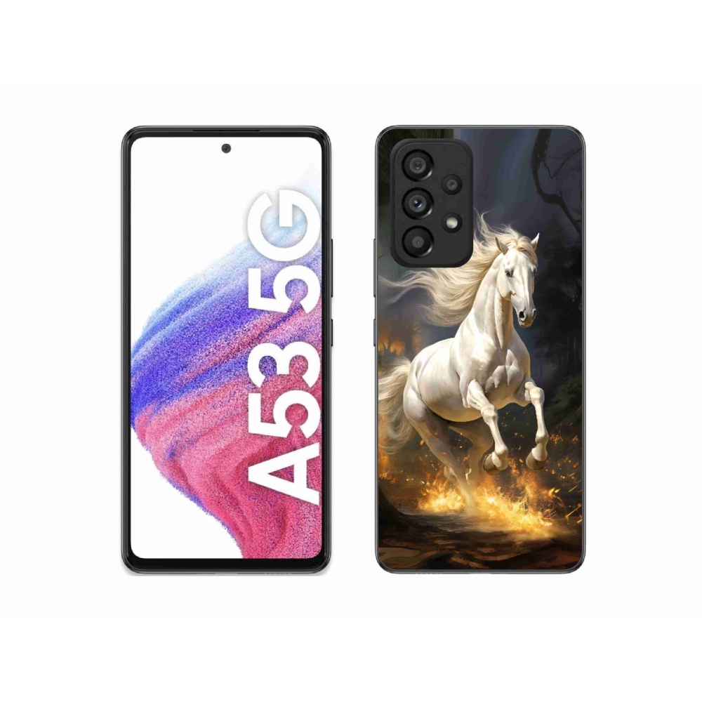 Zselés borítás mmCase Samsung Galaxy A53 5G - fehér ló 2