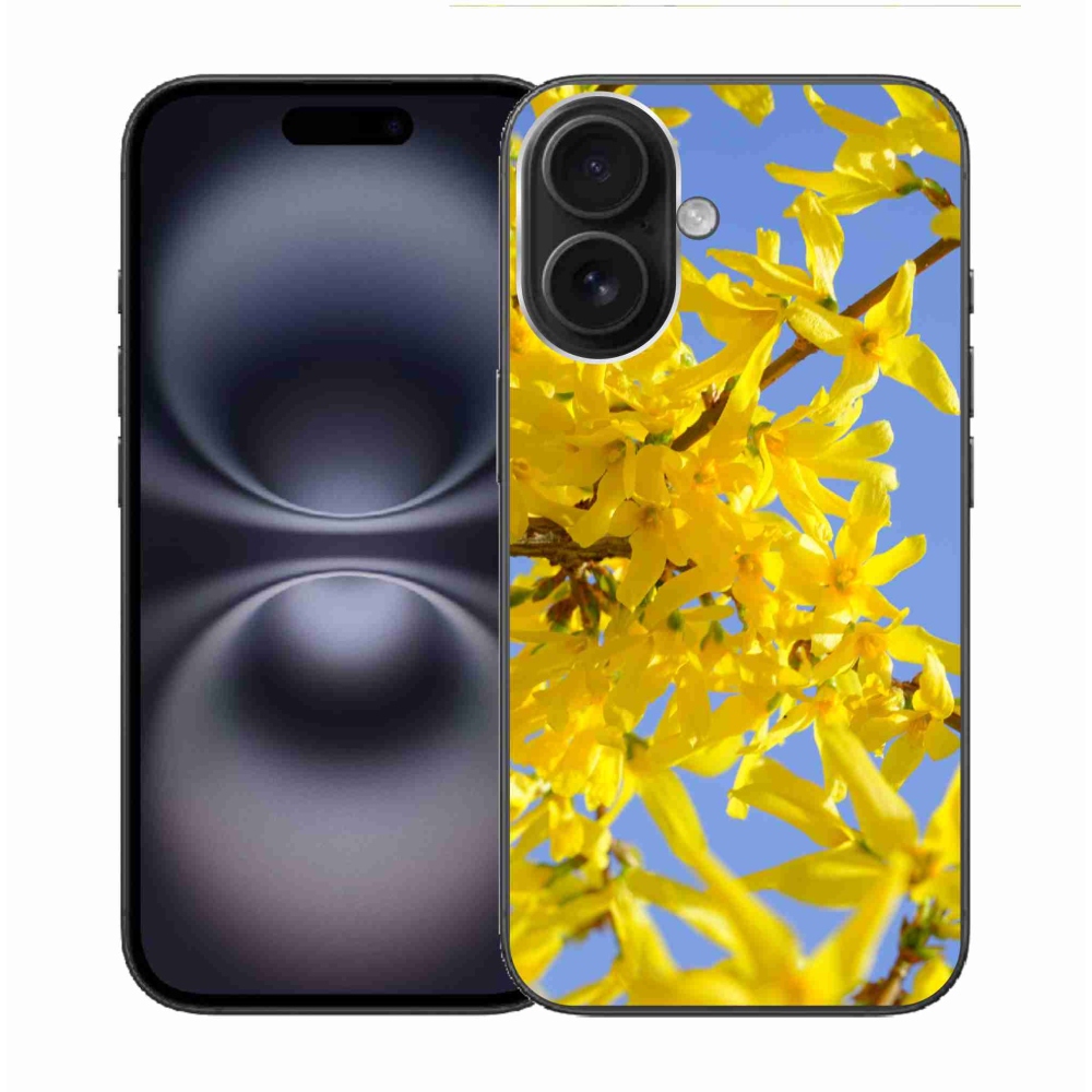 Gél borítás mmCase iPhone 16 készülékhez - sárga virágok
