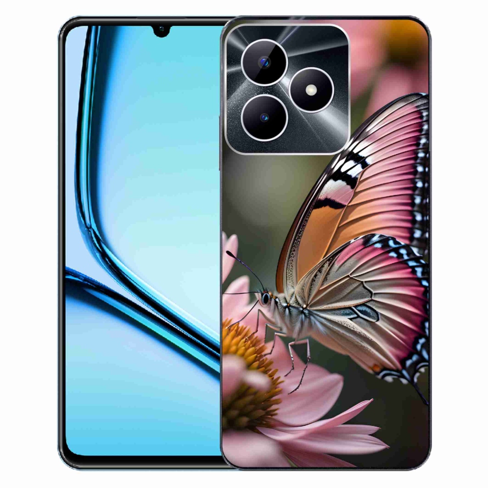 Zselés borító mmCase a Realme Note 50 készülékhez - színes pillangó