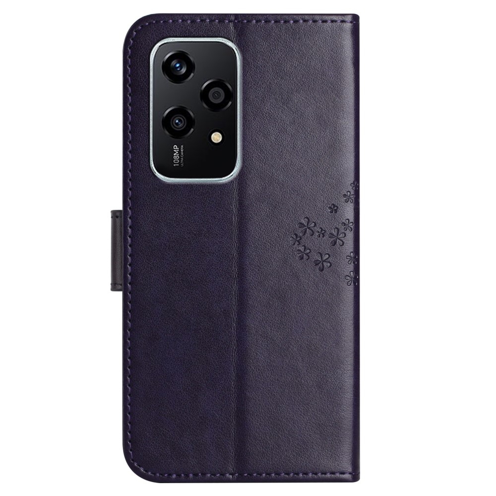 Fa könyvtáska a Honor 200 Lite 5G-hez - sötétlila